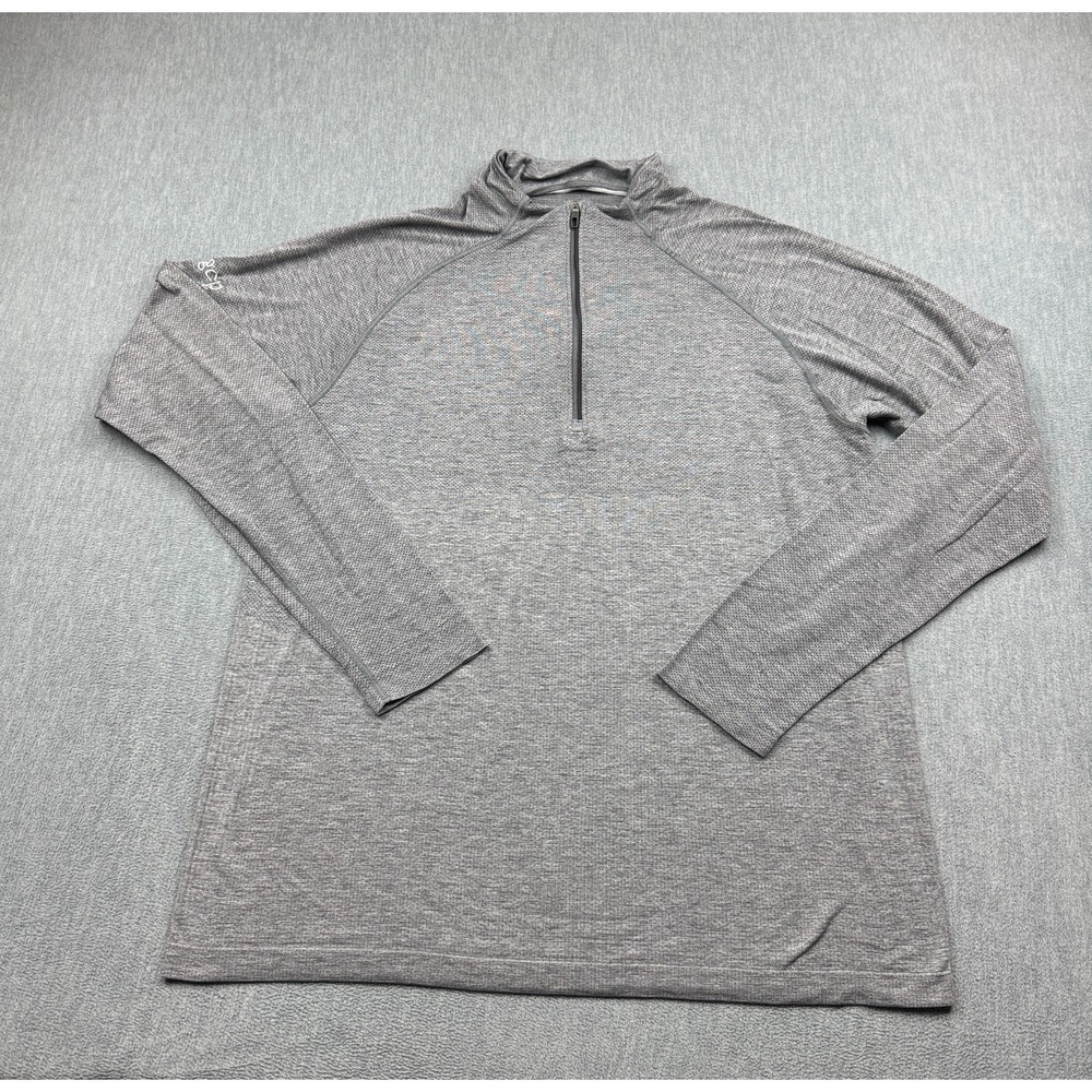 Lululemon Pullover Mens XL Gray Metal Vent Tech 1/2 Zip Long Sleeve Gym Training